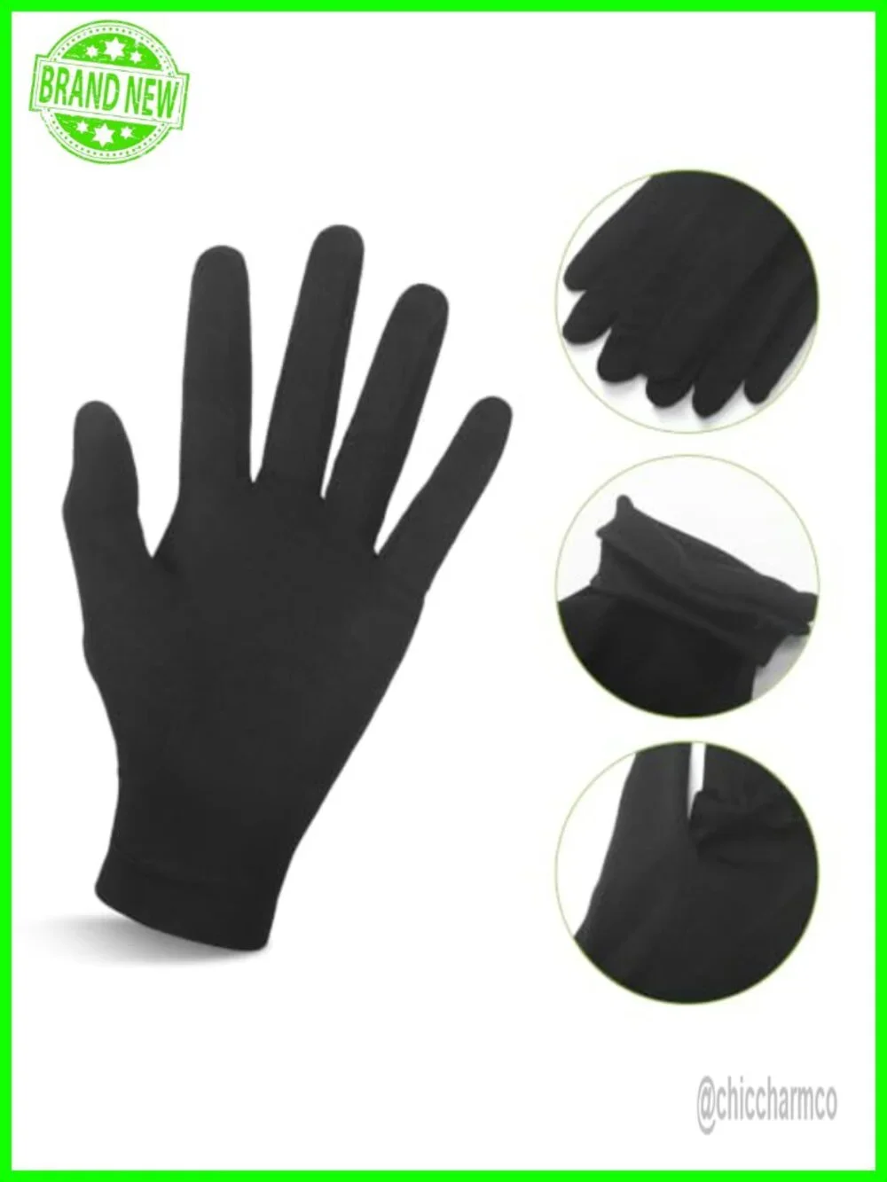 2 Pairs Silk Gloves Liners Cold Weather Inner Warmth Hypoallergenic